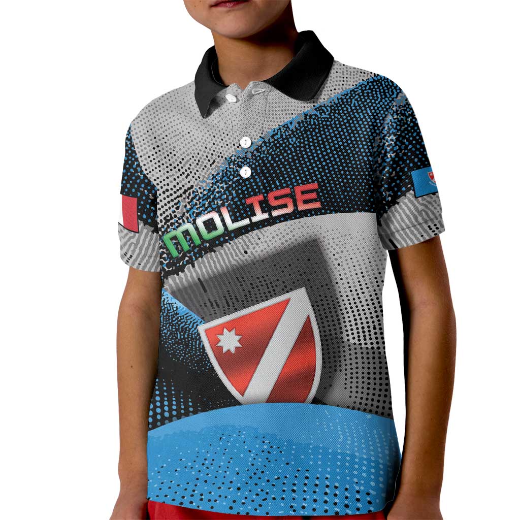 Personalized Italy Molise Kid Polo Shirt Coat Of Arms With Dynamic Dot Patterns