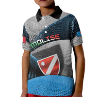 Personalized Italy Molise Kid Polo Shirt Coat Of Arms With Dynamic Dot Patterns