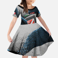 Personalized Italy Molise Kid Short Sleeve Dress Coat Of Arms With Dynamic Dot Patterns