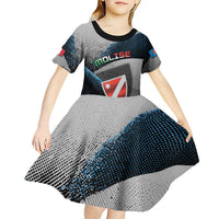 Personalized Italy Molise Kid Short Sleeve Dress Coat Of Arms With Dynamic Dot Patterns