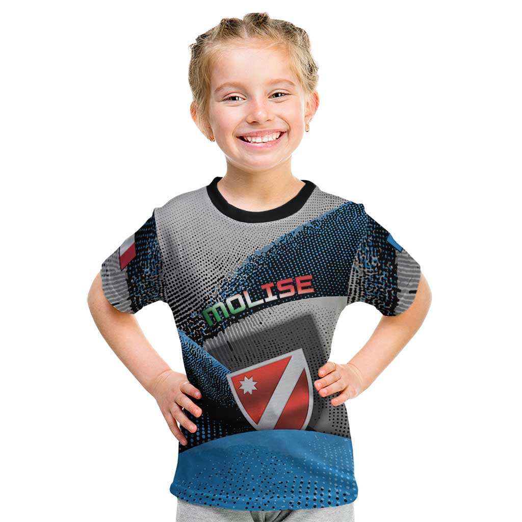 Personalized Italy Molise Kid T Shirt Coat Of Arms With Dynamic Dot Patterns