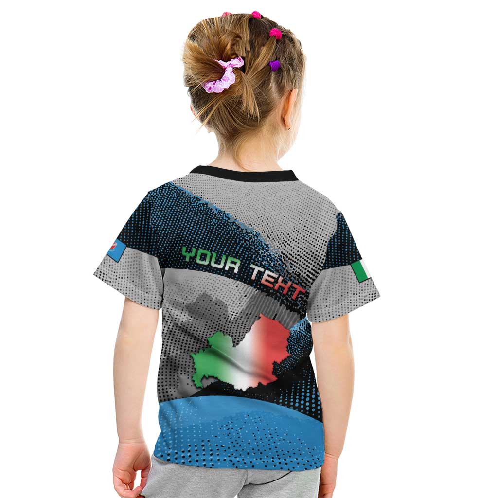 Personalized Italy Molise Kid T Shirt Coat Of Arms With Dynamic Dot Patterns