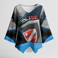Personalized Italy Molise Kimono Sleeve Blouse Coat Of Arms With Dynamic Dot Patterns