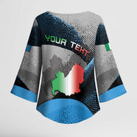 Personalized Italy Molise Kimono Sleeve Blouse Coat Of Arms With Dynamic Dot Patterns
