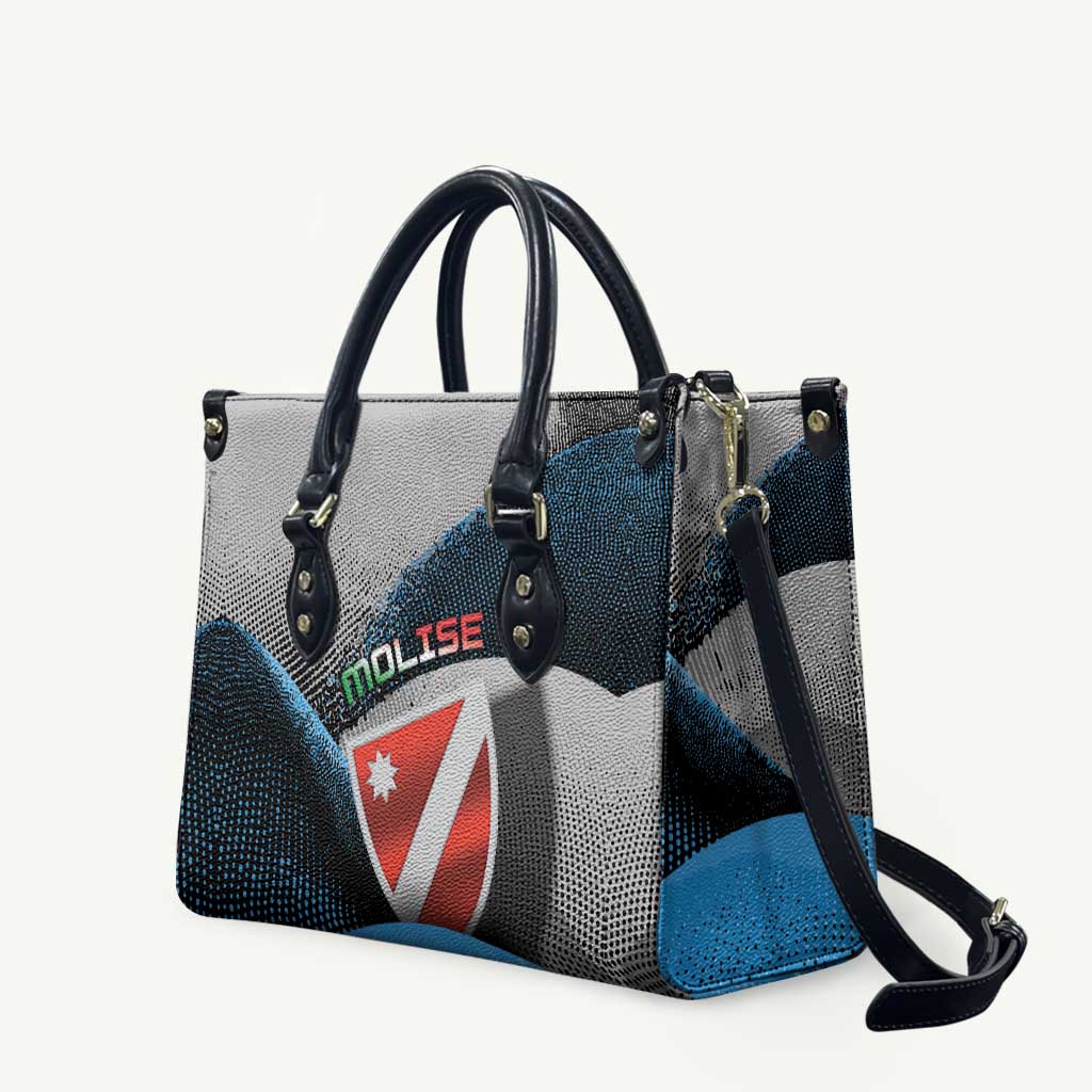 Italy Molise Leather Bag Coat Of Arms With Dynamic Dot Patterns