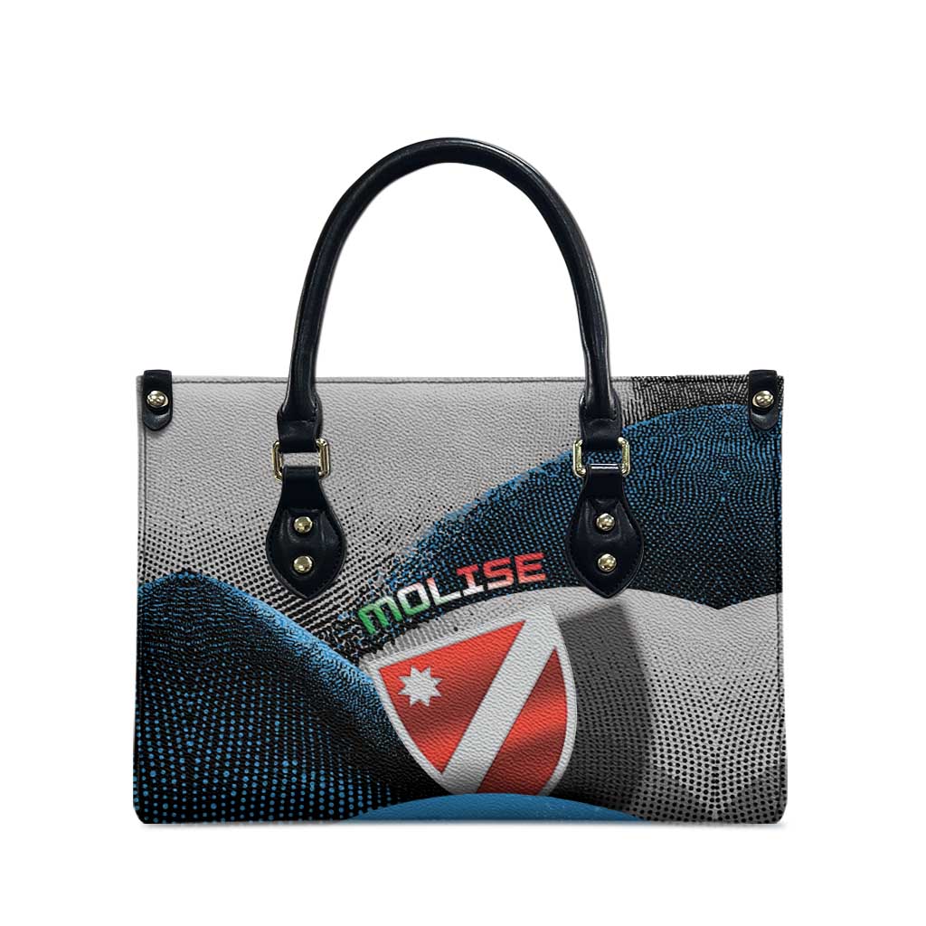Italy Molise Leather Bag Coat Of Arms With Dynamic Dot Patterns
