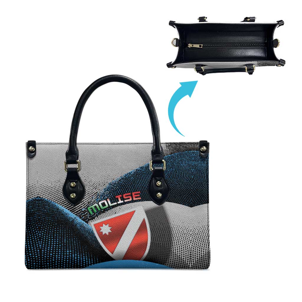 Italy Molise Leather Bag Coat Of Arms With Dynamic Dot Patterns