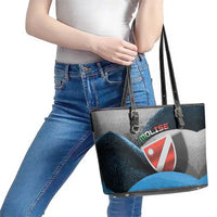 Italy Molise Leather Tote Bag Coat Of Arms With Dynamic Dot Patterns