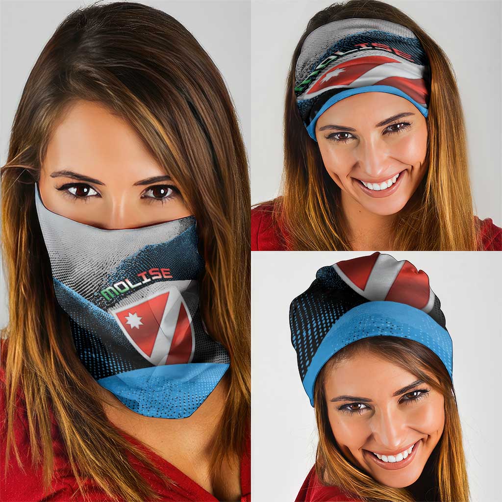 Italy Molise Neck Gaiter Coat Of Arms With Dynamic Dot Patterns