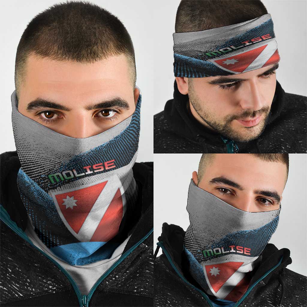 Italy Molise Neck Gaiter Coat Of Arms With Dynamic Dot Patterns