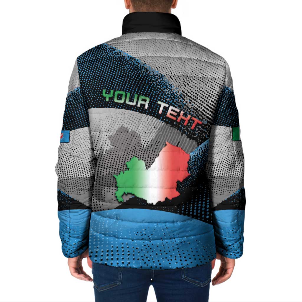 Personalized Italy Molise Padded Jacket Coat Of Arms With Dynamic Dot Patterns
