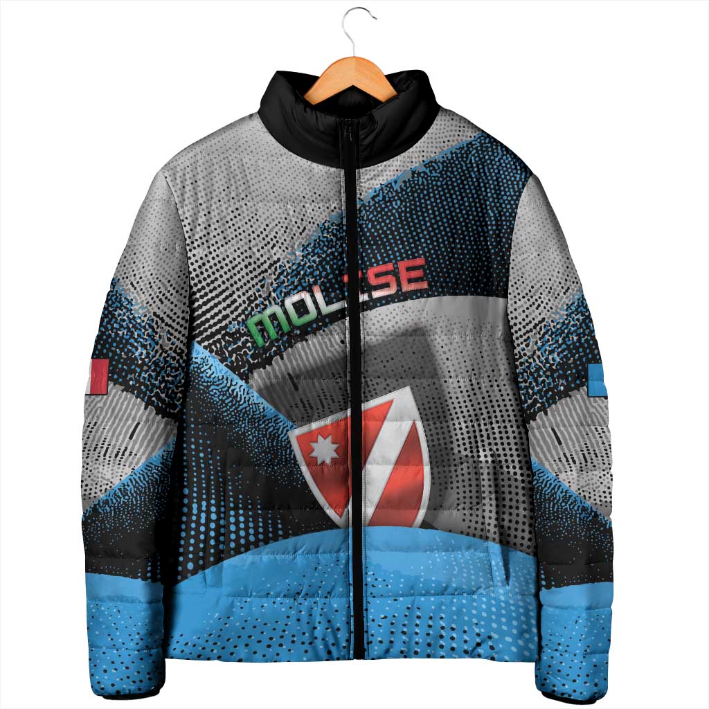 Personalized Italy Molise Padded Jacket Coat Of Arms With Dynamic Dot Patterns