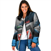 Personalized Italy Molise Padded Jacket Coat Of Arms With Dynamic Dot Patterns
