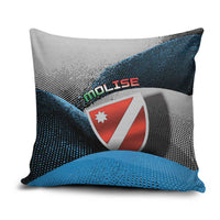 Italy Molise Pillow Cover Coat Of Arms With Dynamic Dot Patterns