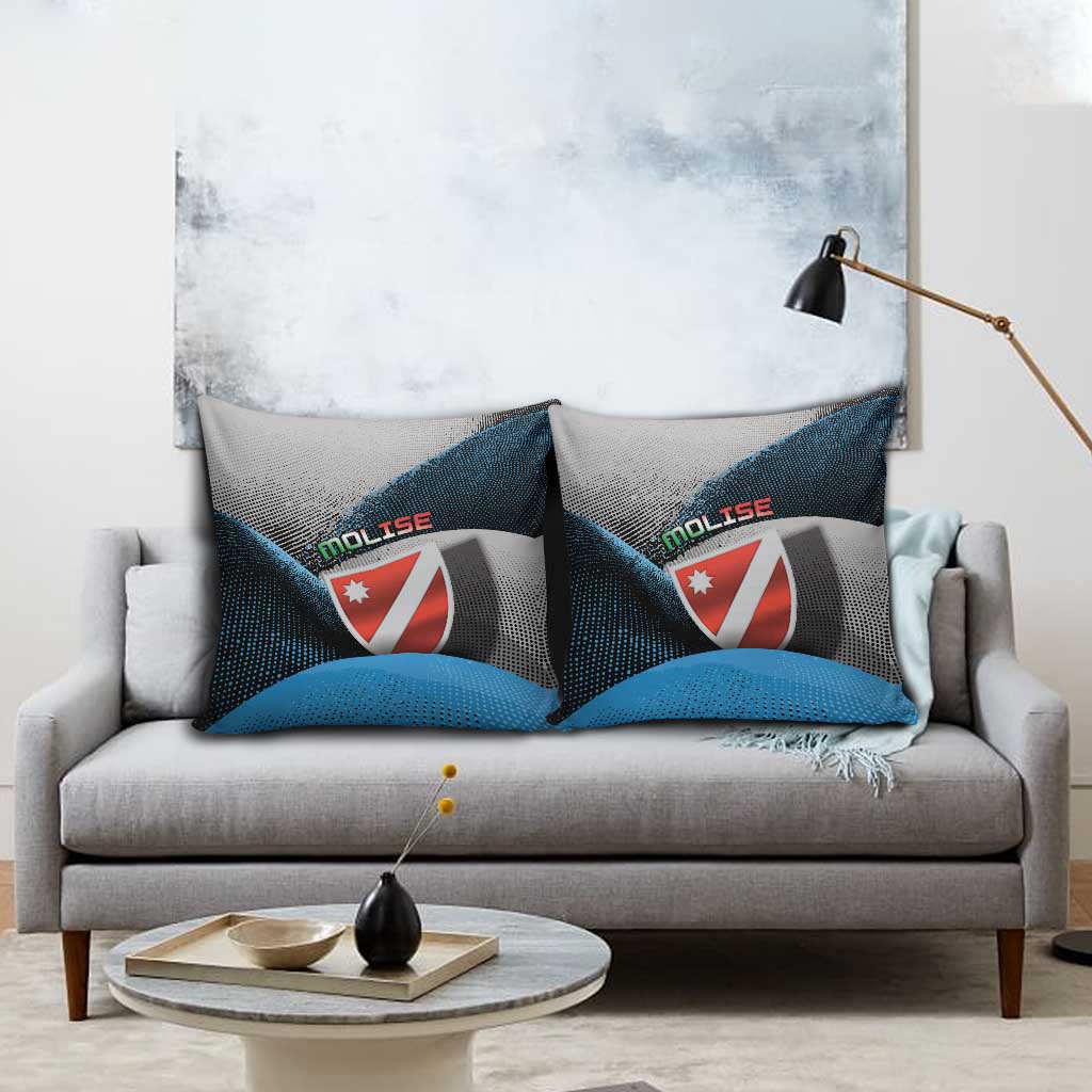Italy Molise Pillow Cover Coat Of Arms With Dynamic Dot Patterns