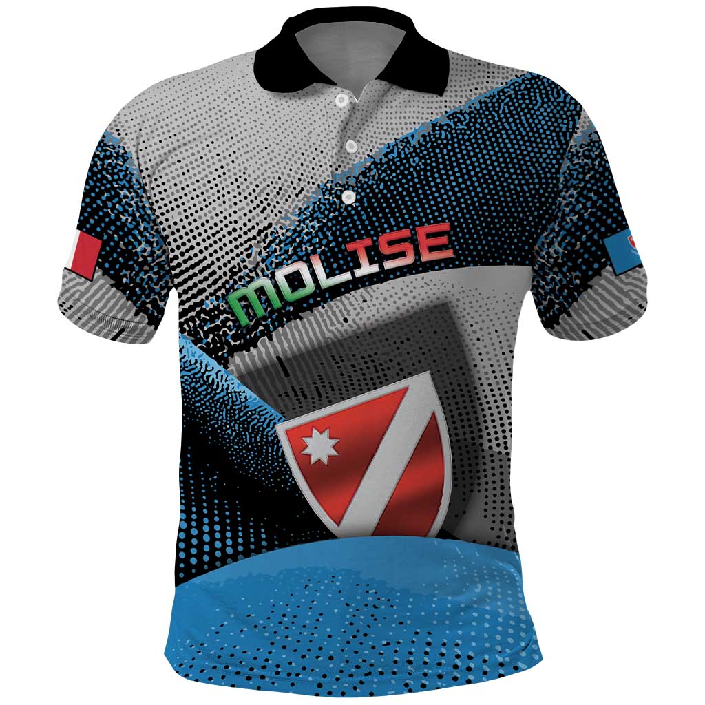 Personalized Italy Molise Polo Shirt Coat Of Arms With Dynamic Dot Patterns