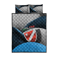 Italy Molise Quilt Bed Set Coat Of Arms With Dynamic Dot Patterns