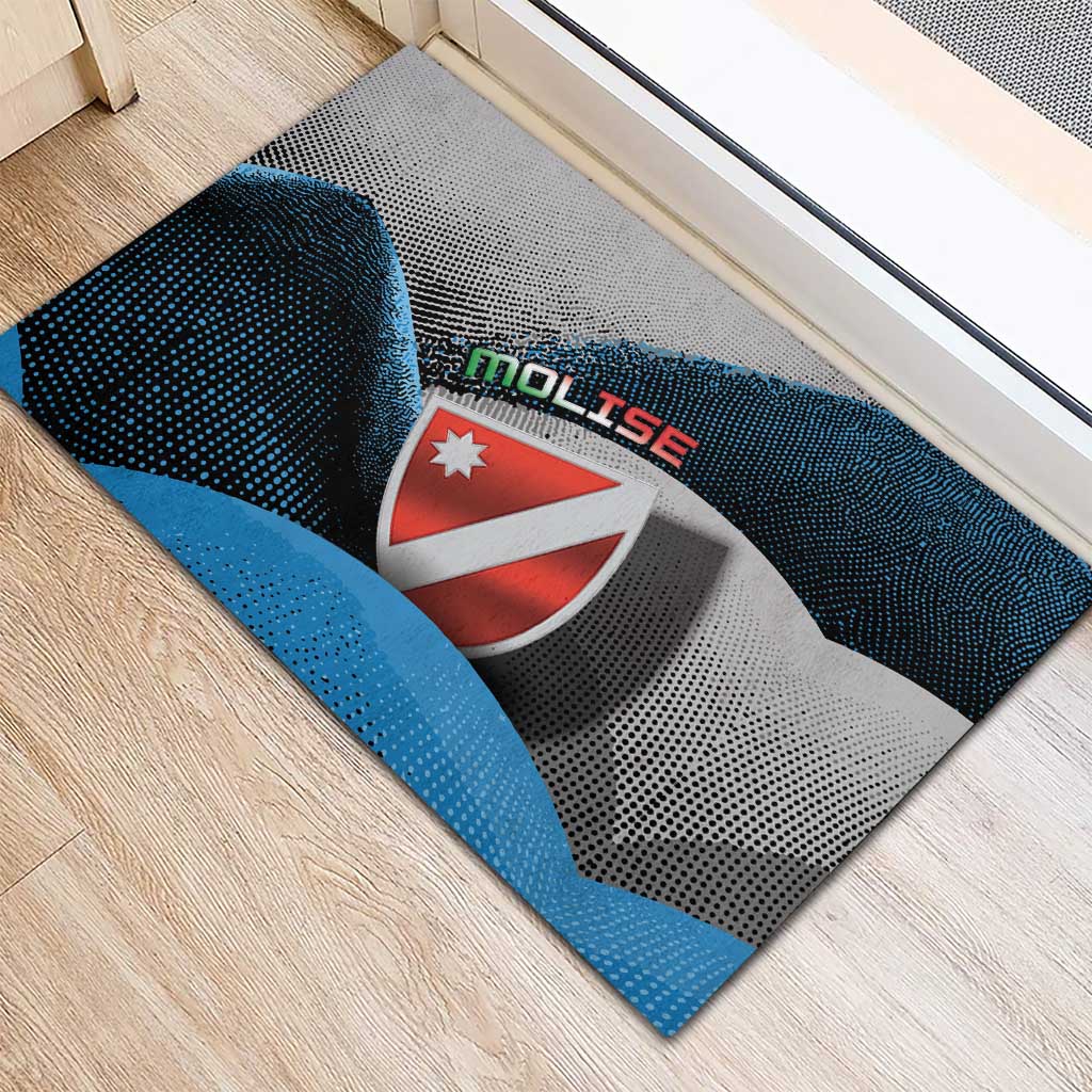 Italy Molise Rubber Doormat Coat Of Arms With Dynamic Dot Patterns