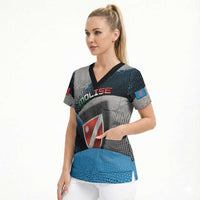 Personalized Italy Molise Scrub Top Coat Of Arms With Dynamic Dot Patterns