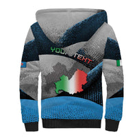 Personalized Italy Molise Sherpa Hoodie Coat Of Arms With Dynamic Dot Patterns