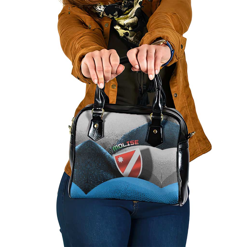Italy Molise Shoulder Handbag Coat Of Arms With Dynamic Dot Patterns