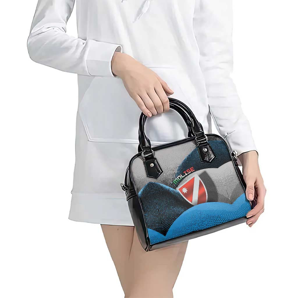Italy Molise Shoulder Handbag Coat Of Arms With Dynamic Dot Patterns