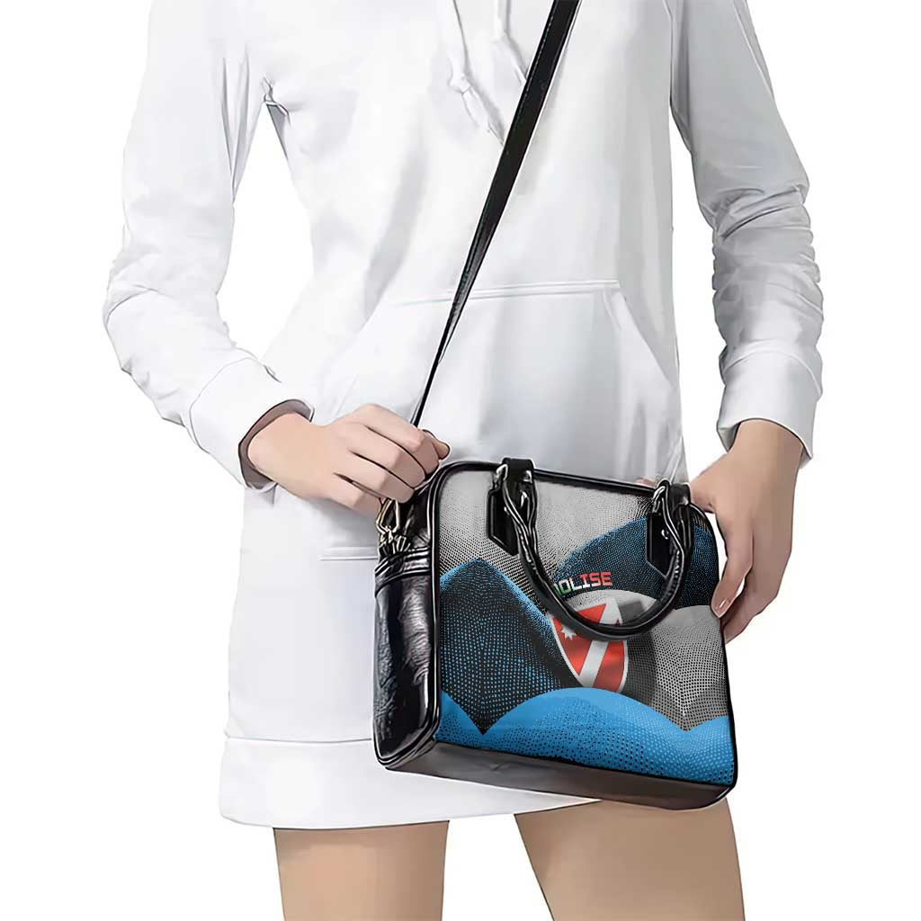 Italy Molise Shoulder Handbag Coat Of Arms With Dynamic Dot Patterns