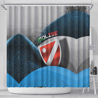 Italy Molise Shower Curtain Coat Of Arms With Dynamic Dot Patterns