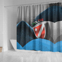 Italy Molise Shower Curtain Coat Of Arms With Dynamic Dot Patterns