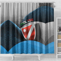Italy Molise Shower Curtain Coat Of Arms With Dynamic Dot Patterns