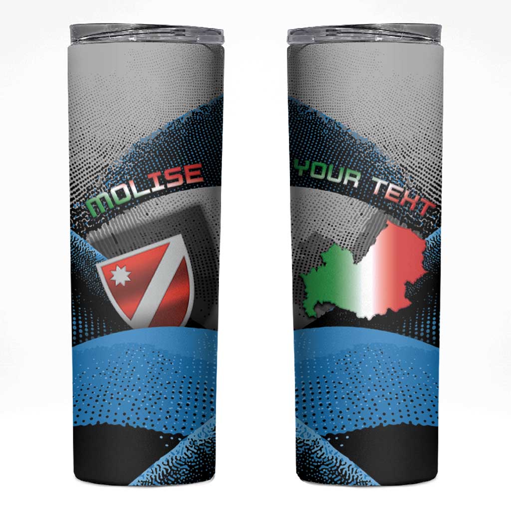 Personalized Italy Molise Skinny Tumbler Coat Of Arms With Dynamic Dot Patterns