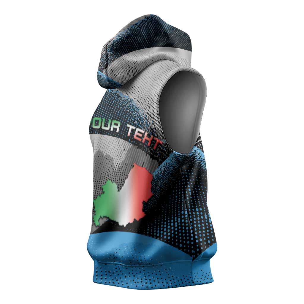 Personalized Italy Molise Sleeveless Hoodie Coat Of Arms With Dynamic Dot Patterns