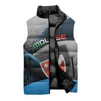 Personalized Italy Molise Sleeveless Puffer Jacket Coat Of Arms With Dynamic Dot Patterns