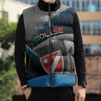 Personalized Italy Molise Sleeveless Puffer Jacket Coat Of Arms With Dynamic Dot Patterns