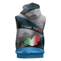 Personalized Italy Molise Sleeveless Zip Hoodie Coat Of Arms With Dynamic Dot Patterns