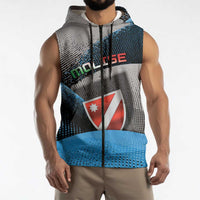 Personalized Italy Molise Sleeveless Zip Hoodie Coat Of Arms With Dynamic Dot Patterns