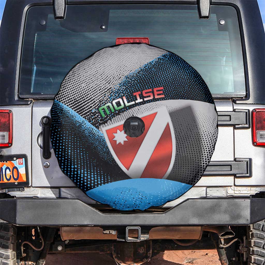 Italy Molise Spare Tire Cover Coat Of Arms With Dynamic Dot Patterns
