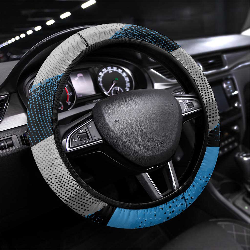 Italy Molise Steering Wheel Cover Coat Of Arms With Dynamic Dot Patterns