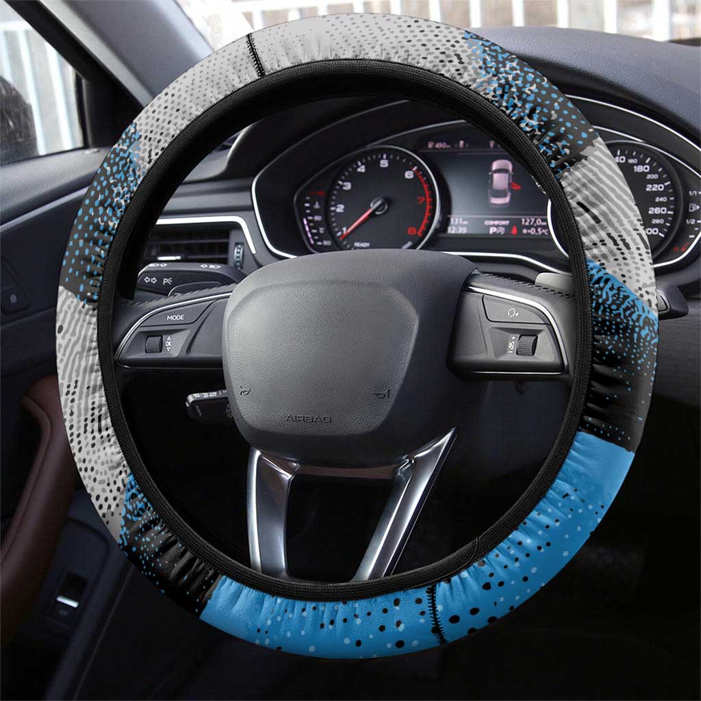 Italy Molise Steering Wheel Cover Coat Of Arms With Dynamic Dot Patterns