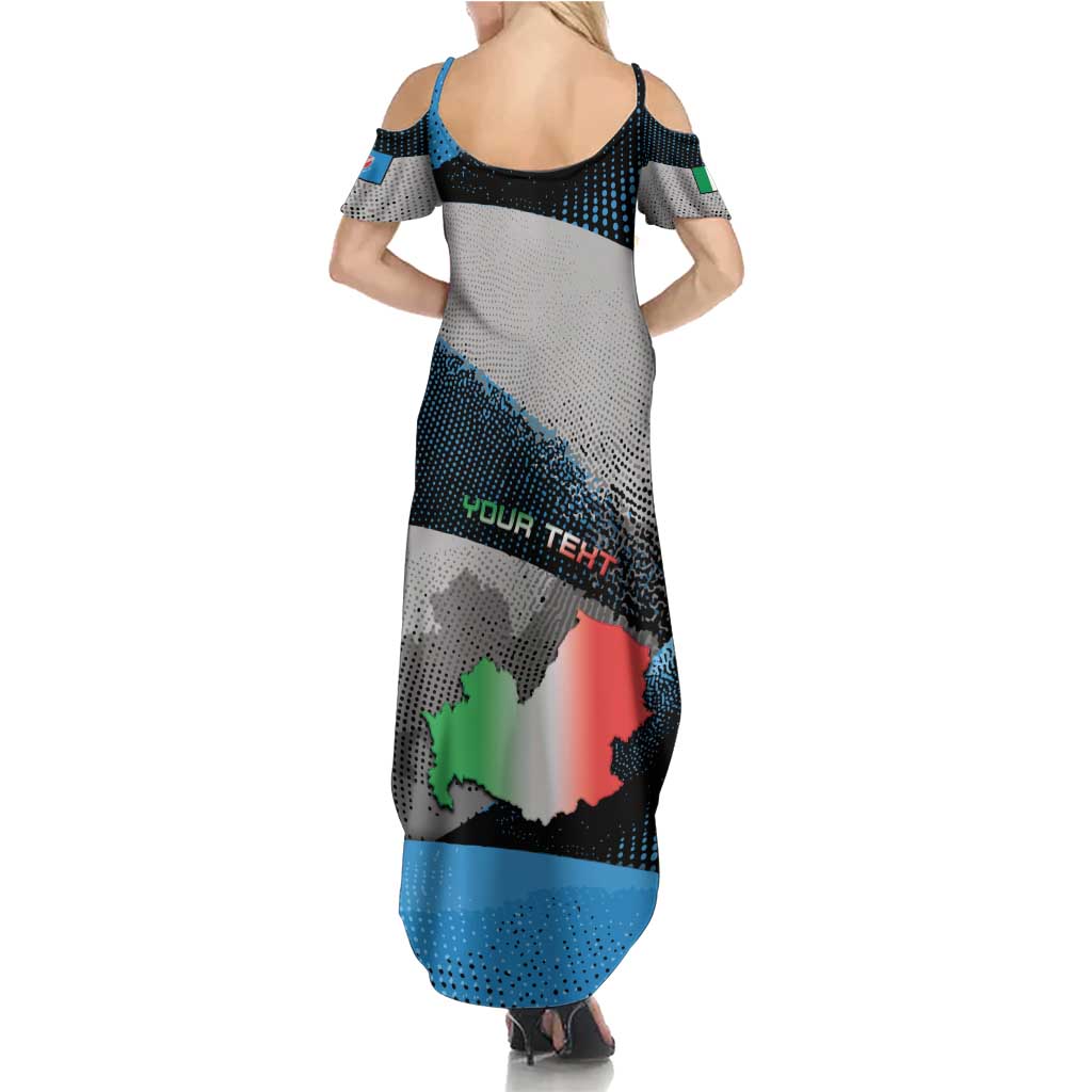 Personalized Italy Molise Summer Maxi Dress Coat Of Arms With Dynamic Dot Patterns