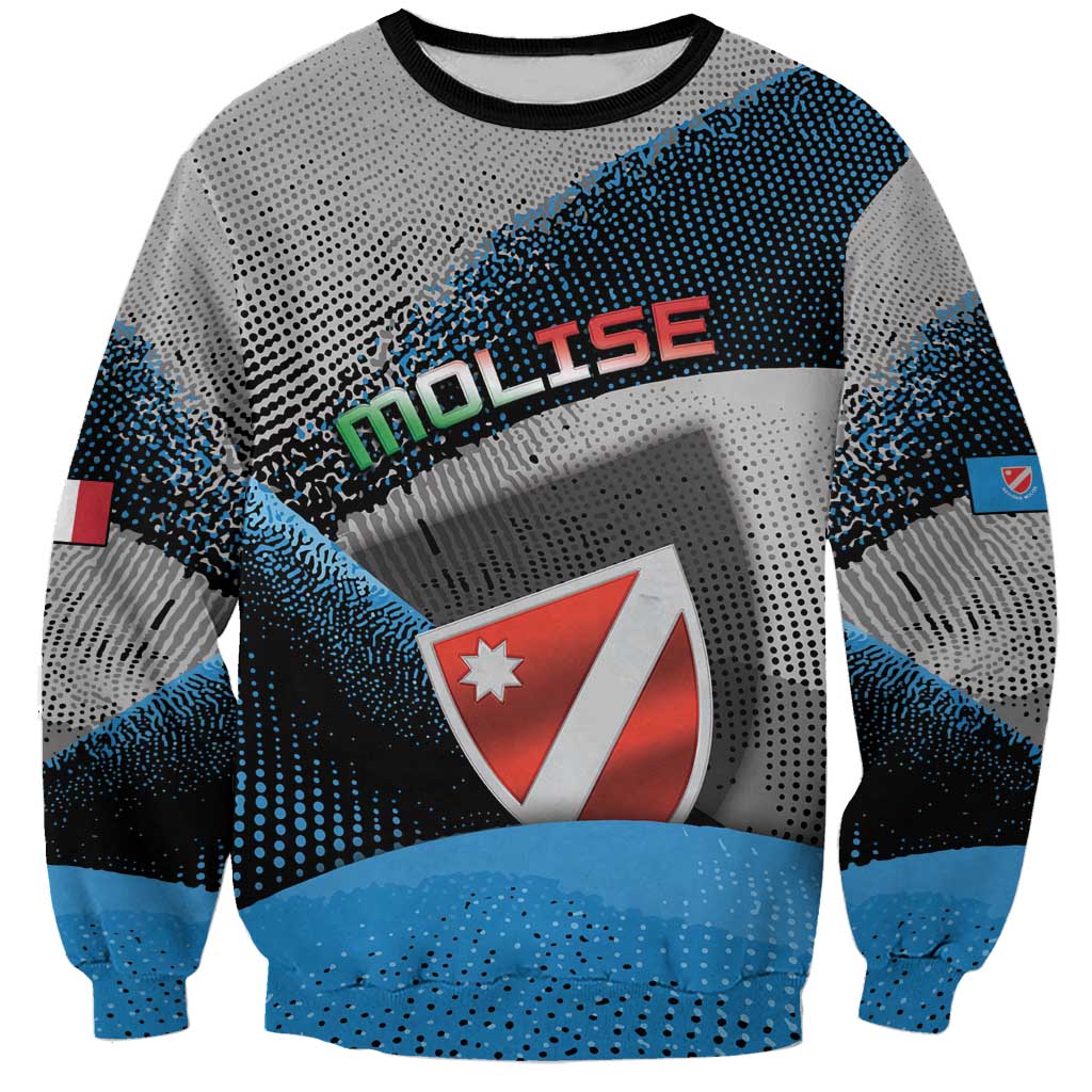 Personalized Italy Molise Sweatshirt Coat Of Arms With Dynamic Dot Patterns