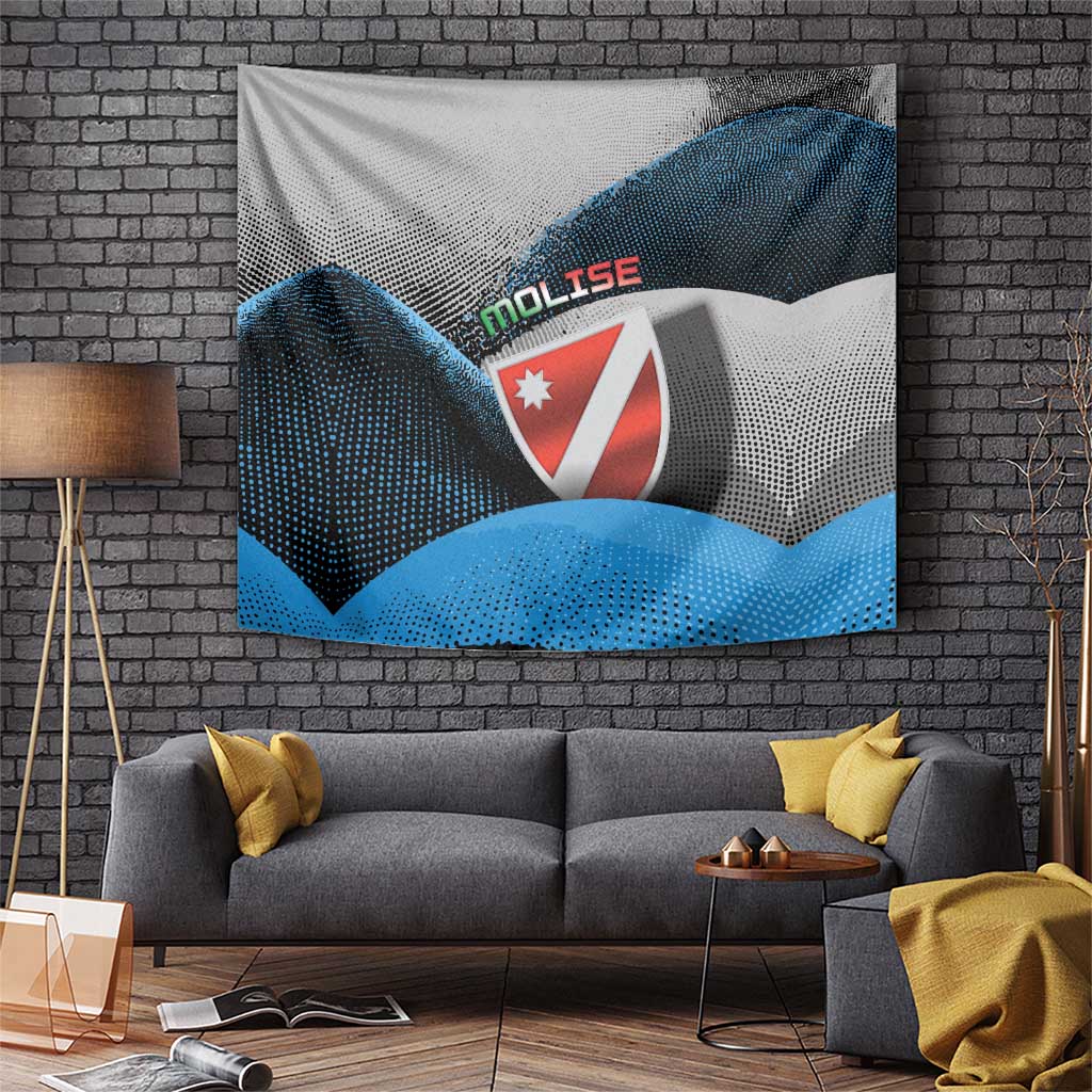 Italy Molise Tapestry Coat Of Arms With Dynamic Dot Patterns
