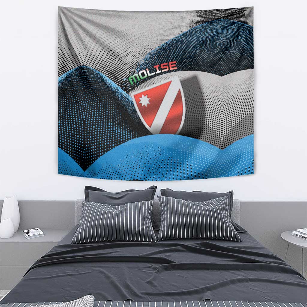 Italy Molise Tapestry Coat Of Arms With Dynamic Dot Patterns