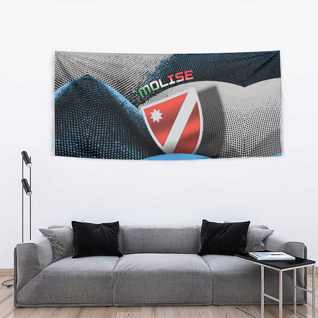 Italy Molise Tapestry Coat Of Arms With Dynamic Dot Patterns
