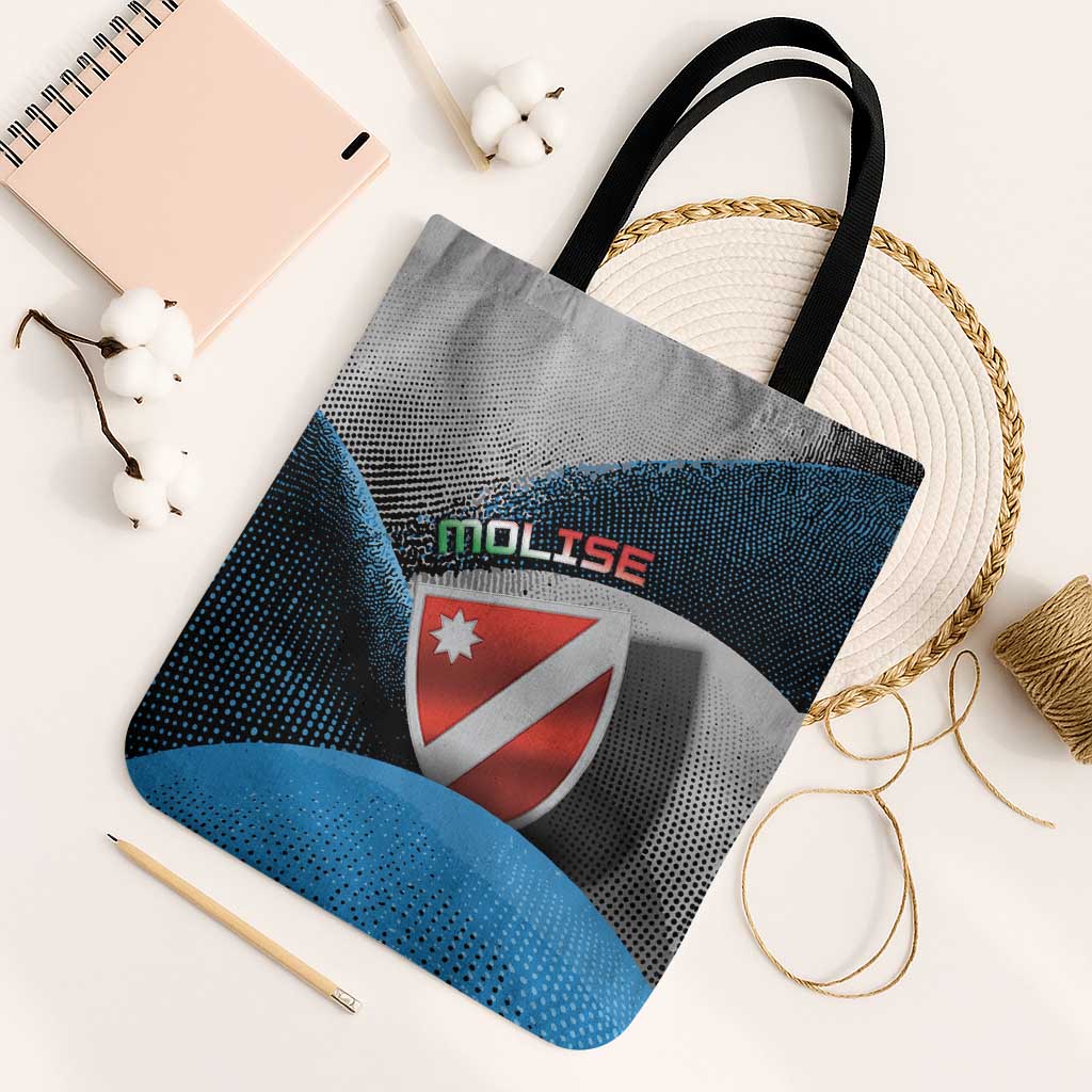 Italy Molise Tote Bag Coat Of Arms With Dynamic Dot Patterns
