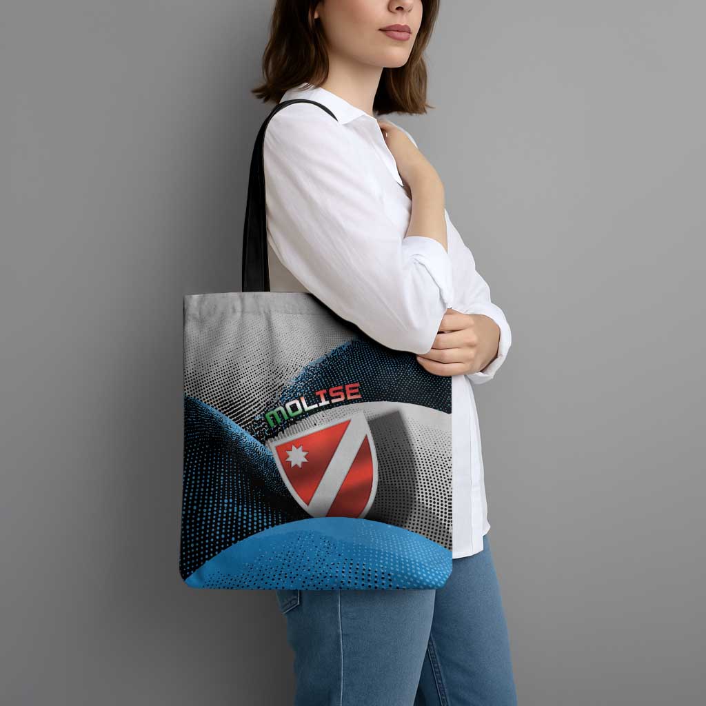 Italy Molise Tote Bag Coat Of Arms With Dynamic Dot Patterns