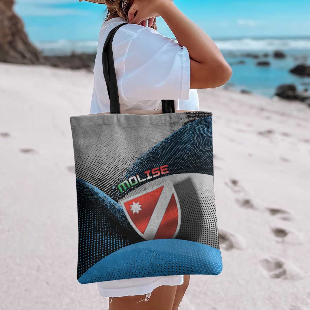 Italy Molise Tote Bag Coat Of Arms With Dynamic Dot Patterns