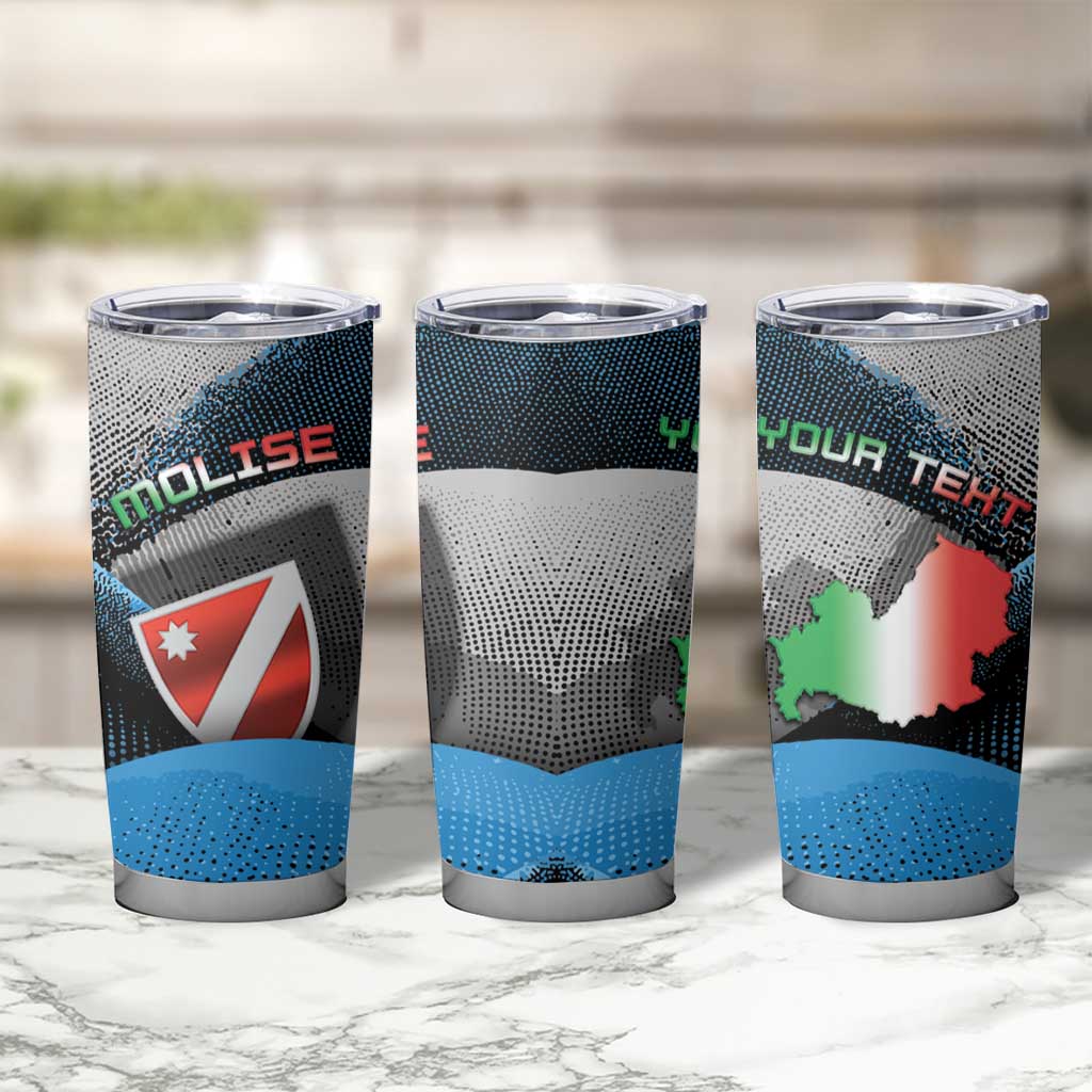 Personalized Italy Molise Tumbler Cup Coat Of Arms With Dynamic Dot Patterns