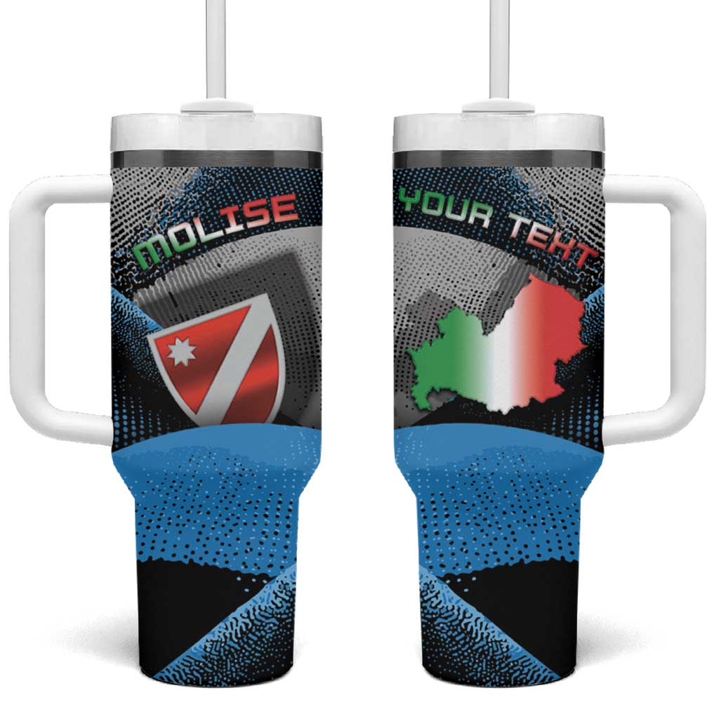 Personalized Italy Molise Tumbler With Handle Coat Of Arms With Dynamic Dot Patterns