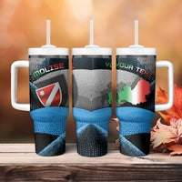 Personalized Italy Molise Tumbler With Handle Coat Of Arms With Dynamic Dot Patterns